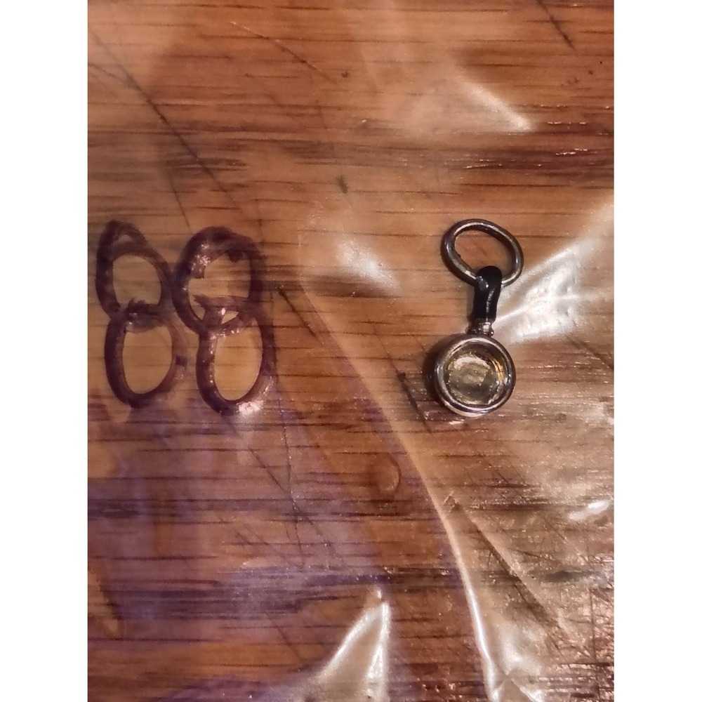 Vintage Sterling Silver Round Bezel Charm Pendant 925 Miniature Photo Frame